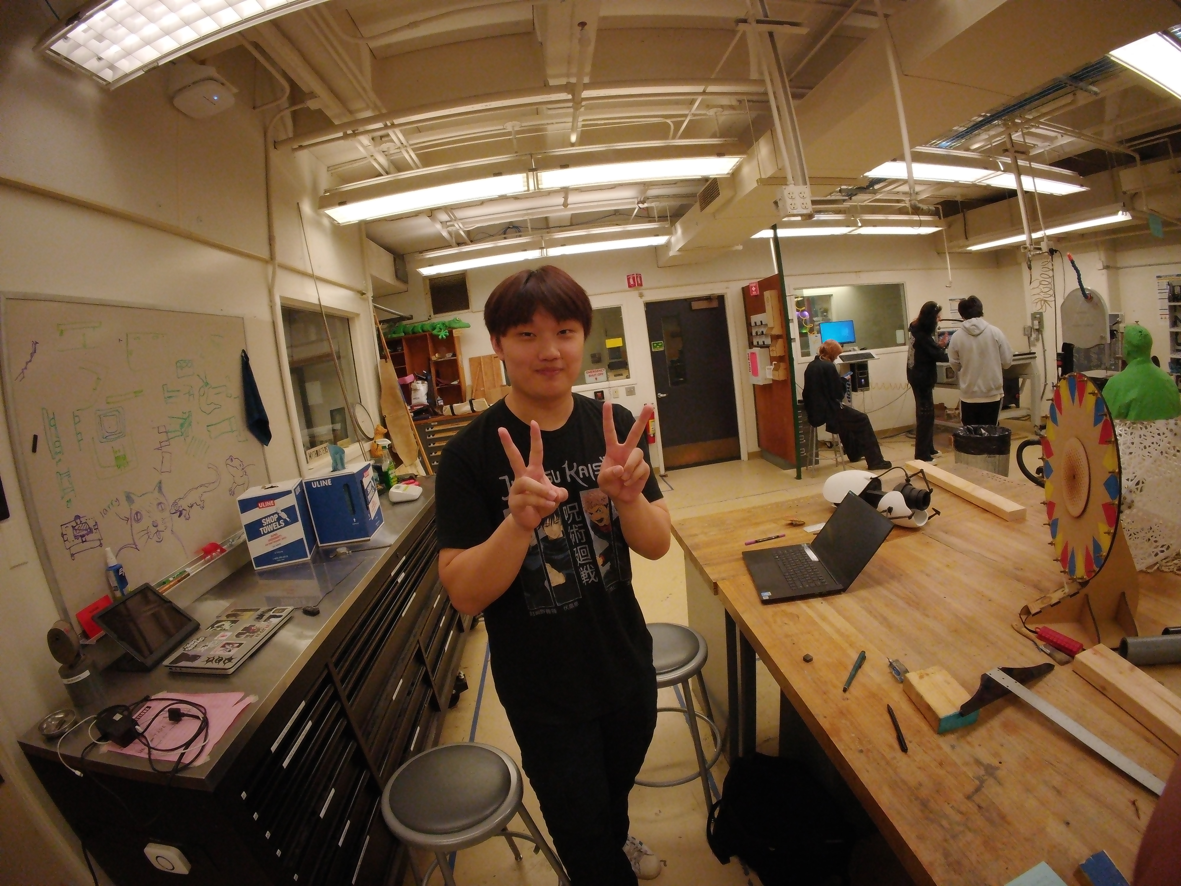 Aidan Gu in the Maker Space